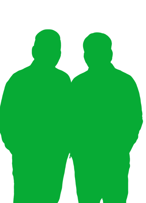 Hintergrund der einen Umriss von 2 Personen zeigt