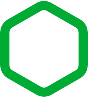 Grünes Hexagon